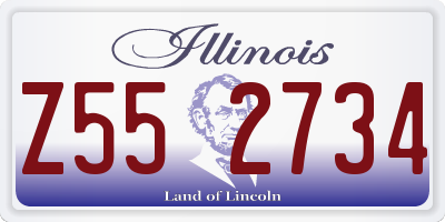 IL license plate Z552734