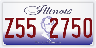 IL license plate Z552750
