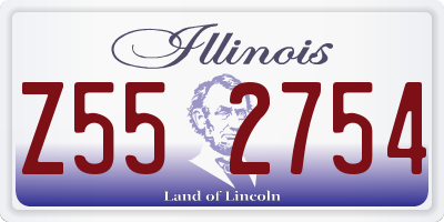 IL license plate Z552754