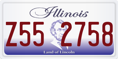 IL license plate Z552758