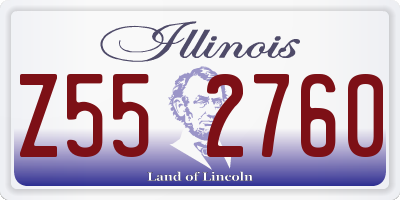 IL license plate Z552760
