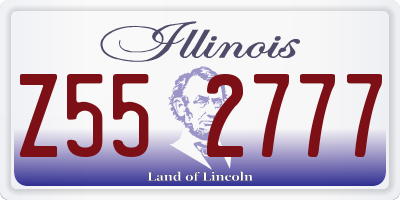 IL license plate Z552777