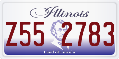 IL license plate Z552783