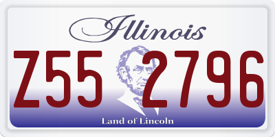 IL license plate Z552796