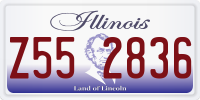 IL license plate Z552836