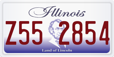 IL license plate Z552854