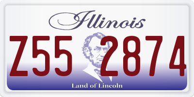 IL license plate Z552874