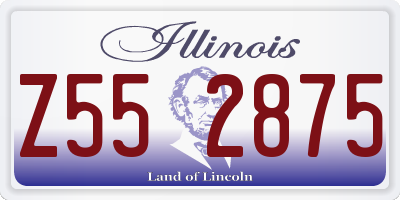 IL license plate Z552875