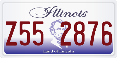 IL license plate Z552876