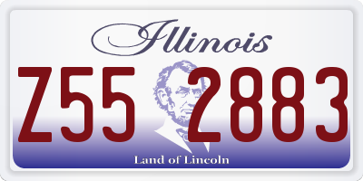 IL license plate Z552883