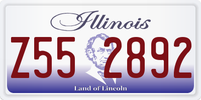 IL license plate Z552892