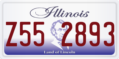IL license plate Z552893
