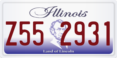 IL license plate Z552931