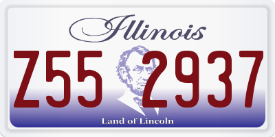 IL license plate Z552937