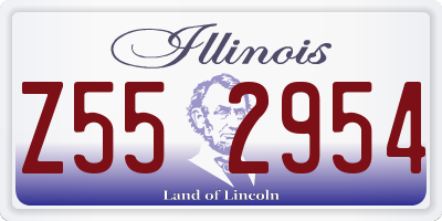 IL license plate Z552954