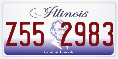 IL license plate Z552983