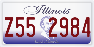IL license plate Z552984