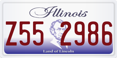 IL license plate Z552986