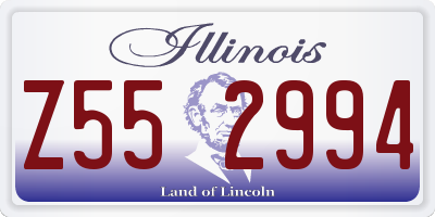 IL license plate Z552994