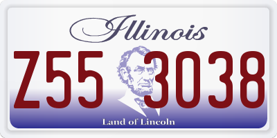 IL license plate Z553038