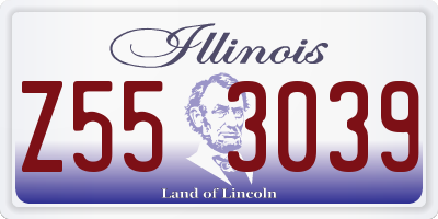 IL license plate Z553039