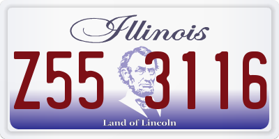 IL license plate Z553116