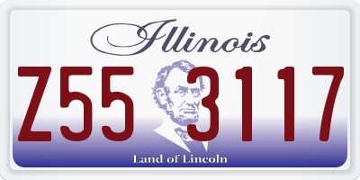 IL license plate Z553117