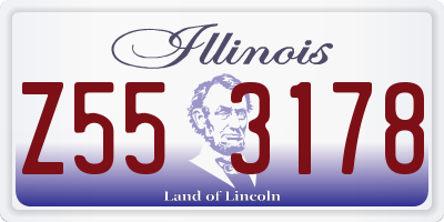 IL license plate Z553178