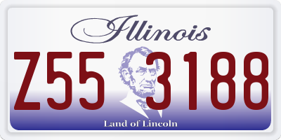 IL license plate Z553188