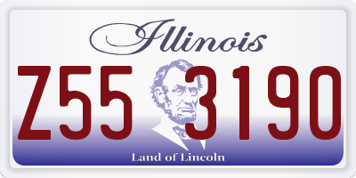 IL license plate Z553190