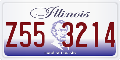 IL license plate Z553214