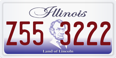 IL license plate Z553222
