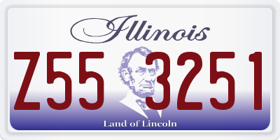 IL license plate Z553251