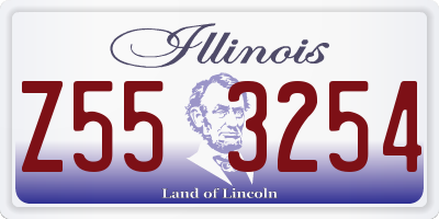 IL license plate Z553254