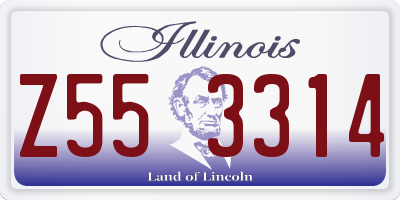 IL license plate Z553314