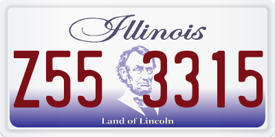 IL license plate Z553315