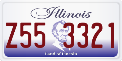 IL license plate Z553321