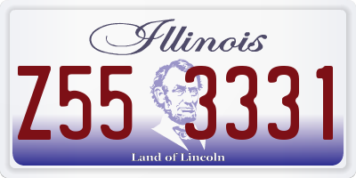 IL license plate Z553331