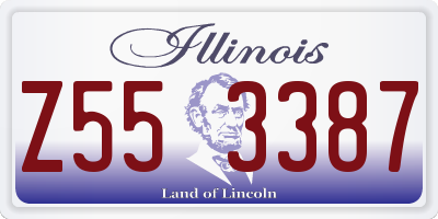 IL license plate Z553387