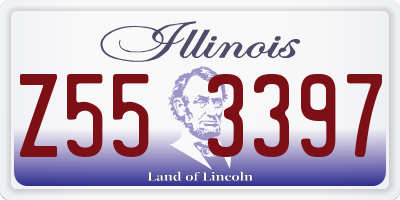 IL license plate Z553397