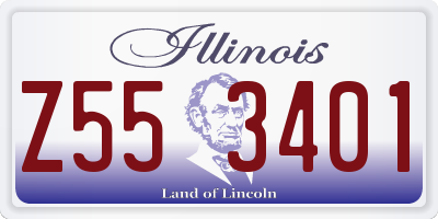 IL license plate Z553401