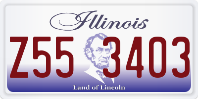 IL license plate Z553403