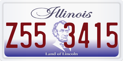 IL license plate Z553415