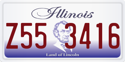 IL license plate Z553416