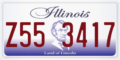 IL license plate Z553417