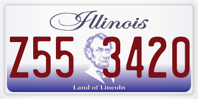IL license plate Z553420