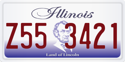 IL license plate Z553421