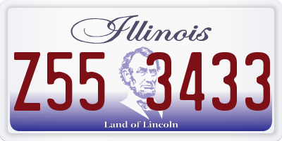 IL license plate Z553433