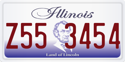 IL license plate Z553454