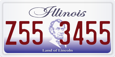IL license plate Z553455